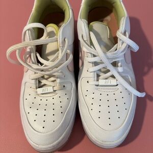 Nike White AF1 shoes